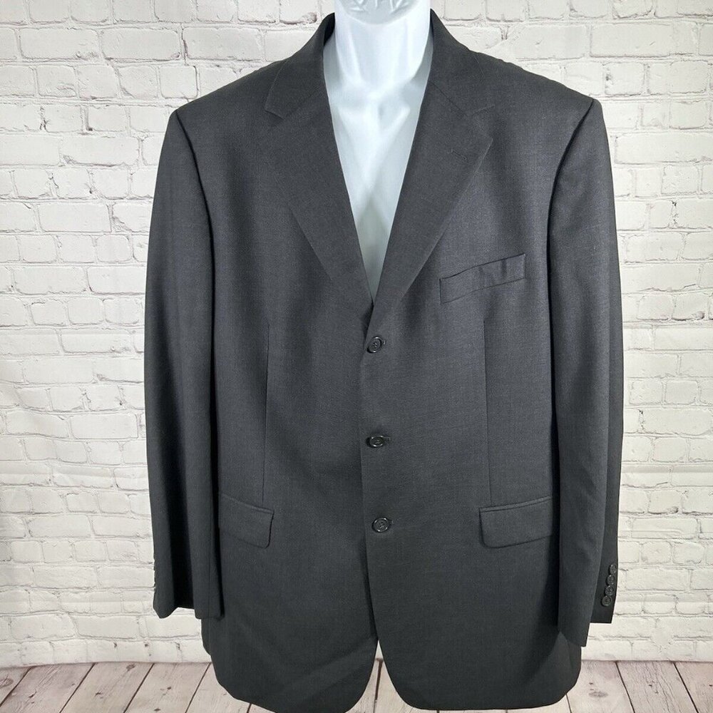 VTG ‘04 346 Brooks Brothers Gray Wool Blend 3 Button Blazer Jacket Men’s 45L